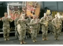 US army playing Indian national anthem