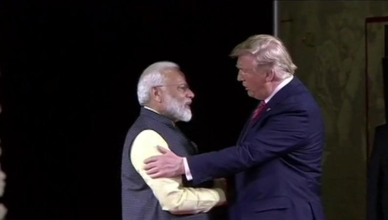 Prime Minister Narendra Modi and US President Donald Trump at Howdy Modi event at Houston, Texas.