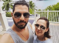 Yuvraj Singh and Hazel Keech