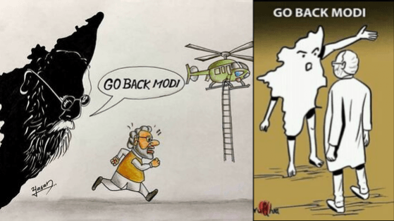 Despite several attempts by pro-BJP Twitter accounts to boost #TNWelcomesModi, the #GoBackModi trended higher. Narendra Modi in tamil nadu