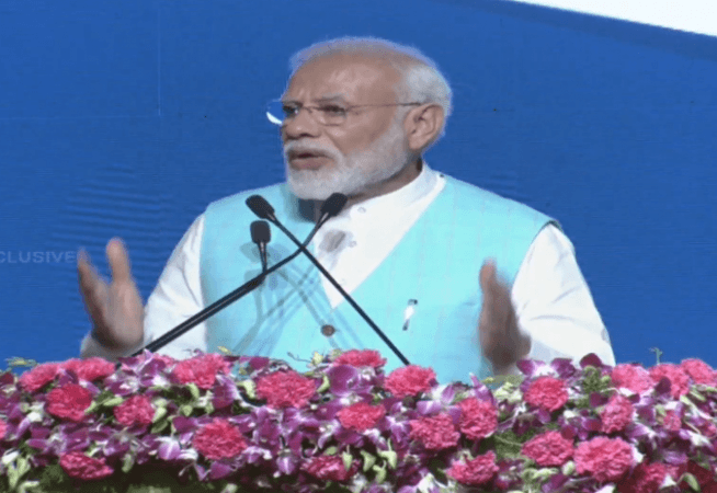 PM Modi speaks at Singapore-India Hackathon in Chennai. Narendra Modi in chennai