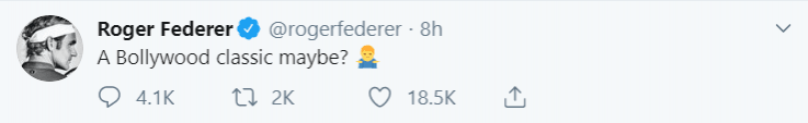 Roger Federer Tweet