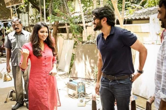 Kalyani Priyadarshan with Dulquer Salmaan Kalyani Priyadarshan with Dulquer Salmaan