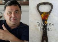 Rishi Kapoor's unusual Dussehra wish and Shastra Puja