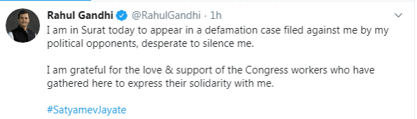 Rahul Gandhi tweet