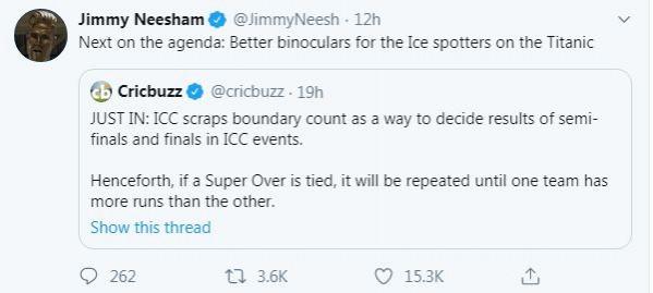 Jimmy Neesham tweet