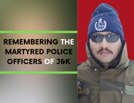 Aman Thakur was an exceptional in cracking many militancy-related cases. jammu kashmir martyrs