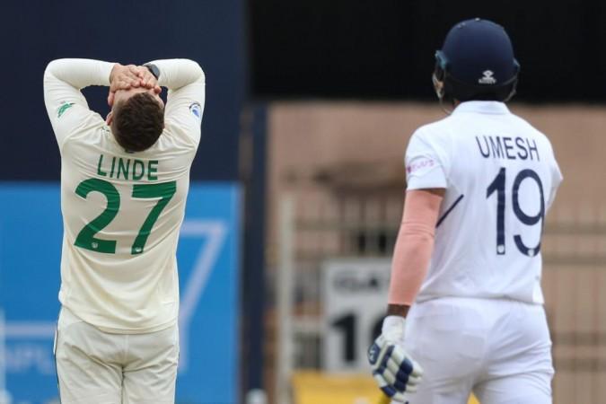 Yadav smashed George Linde for sixes Umesh Yadav