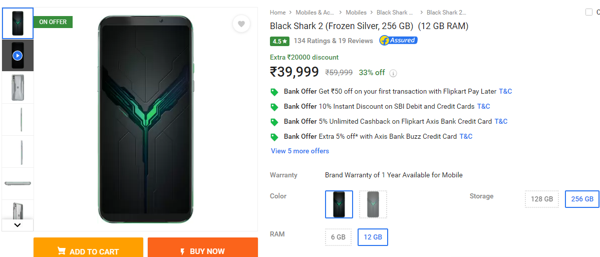 Black Shark 2 Diwali offer