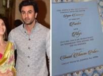 Ranbir Alia wedding invite