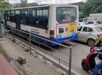 Steel railings on footpaths in Bengaluru