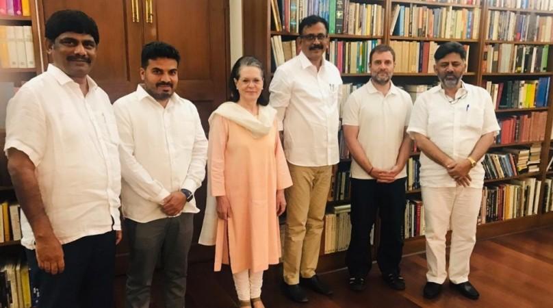 DK Shivakumar with Congress high command DK Shivakumar