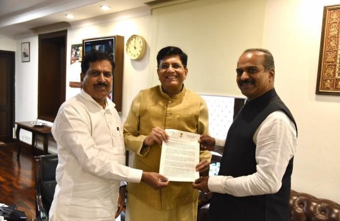 Railway Minister Piyush Goyal and Minister of State for Railways Suresh Angadi and Bengaluru Central MP PC Mohan Railway Minister Piyush Goyal and Minister of State for Railways Suresh Angadi and Bengaluru Central MP PC Mohan