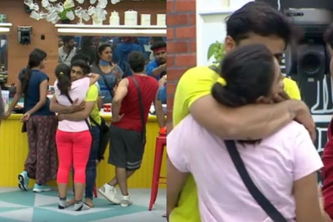 Kishan kisses Chandana in Bigg Boss Kannada season 7. Kishan Plants a Kiss on Chandana in Bigg Boss Kannada