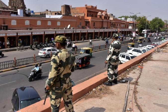 Jaipur: Security beefed up during a Security beefed up during a