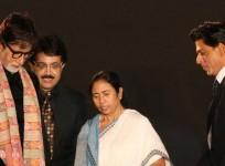 Amitabh Bachchan, Mamta Banerjee and Shah Rukh Khan at the 2014's KIFF