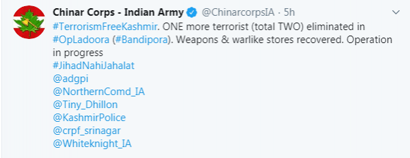 indian army twitter handle