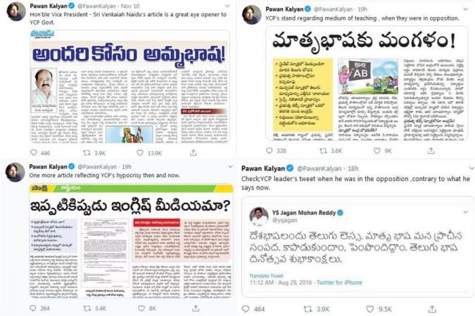 Screenshots of Pawan Kalyan's Twitter posts Screenshots of Pawan Kalyan's Twitter posts