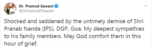 Image: @PramodSawant/Twitter Pramod Sawant Tweet
