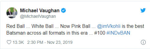 Vaughan on Kohli Michael Vaughan