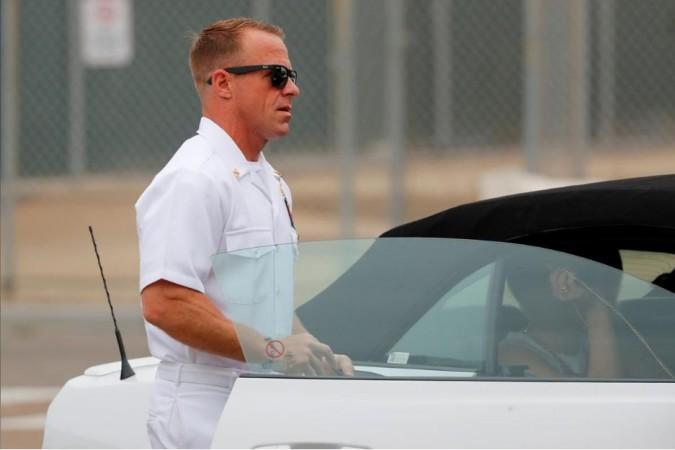 US Navy SEAL Special Operations Chief Edward Gallagher arrives at court for the start of his court-martial trial at Naval Base San Diego in San Diego, California, U.S., June 18, 2019. US Navy SEAL Special Operations Chief Edward Gallagher