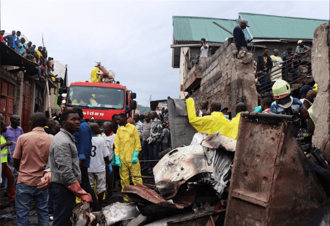 Joseph Makundi, the coordinator of rescue services in Goma, told Reuters that 27 bodies had been recovered from the rubble, including those of several people hit by falling debris congo plane crash