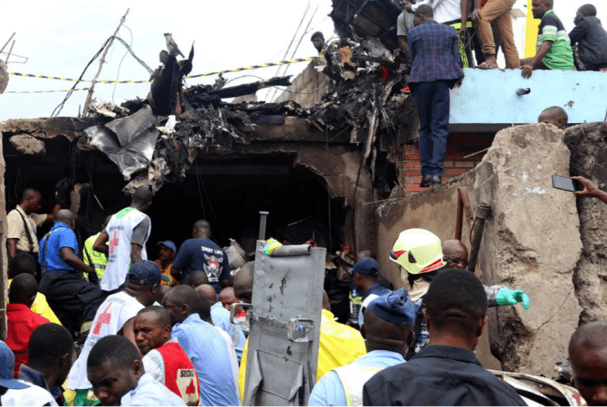 The 19-seater Dornier 228-200 had 16 passengers and two crew members on board. congo plane crash