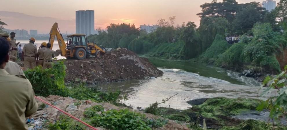Hulimavu Lake breach Hulimavu Lake breach