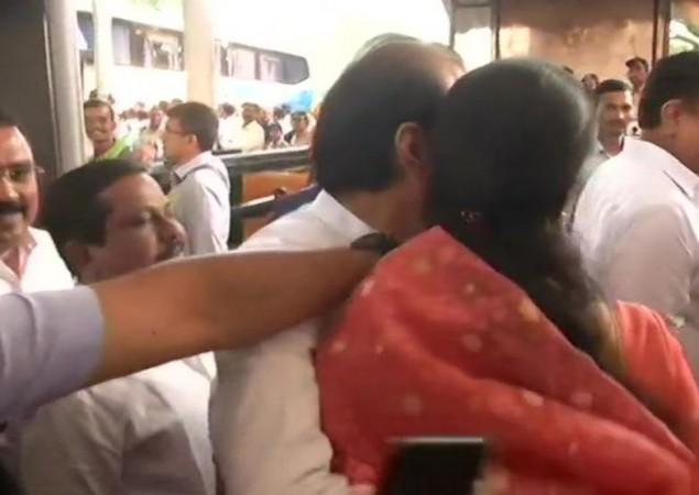 Ajit Pawar-Supriya Sule share a hug. Ajit Pawar Supriya Sule