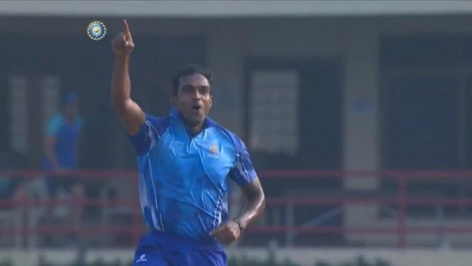 Mithun picked up five wickets in one over Abhimanyu Mithun