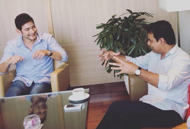 Mahesh Babu with KT Rama Rao Mahesh Babu with KT Rama Rao