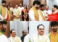 Kaushal Manda joining the BJP in the present of president JP Nadda