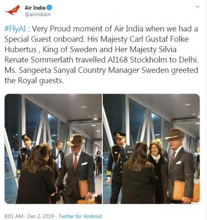 Air India tweet Air India tweet