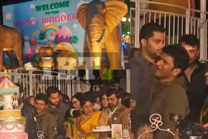 Celebs galore at Yash and Radhika Pandit's daughter birthday celebration. Ayra 1st Birthday Celebration Photos
