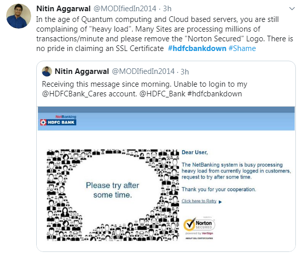 HDFC Bank digital services down for two days now HDFC Bank digital services down for two days now