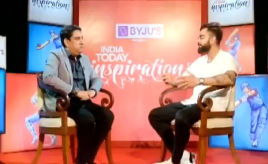 Boria Majumdar interviewing Virat Kohli Boria Majumdar