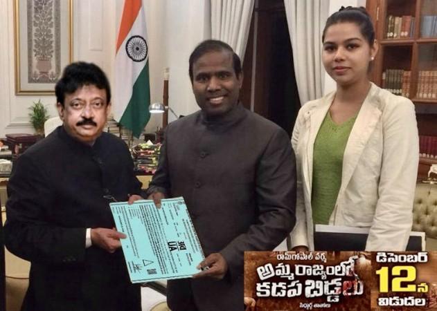 RGV morphed this photo of Pranav Mukherjee to show him receiving ARLKB censor certificate from KA Paul RGV morphed this photo of Pranav Mukherjee to show him reciving ARLKB censor certificate from KA Paul