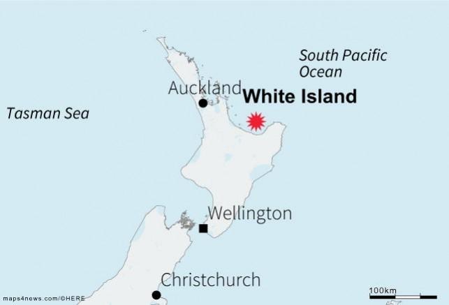Image: Map locating White Island in New Zealand, Reuters White island