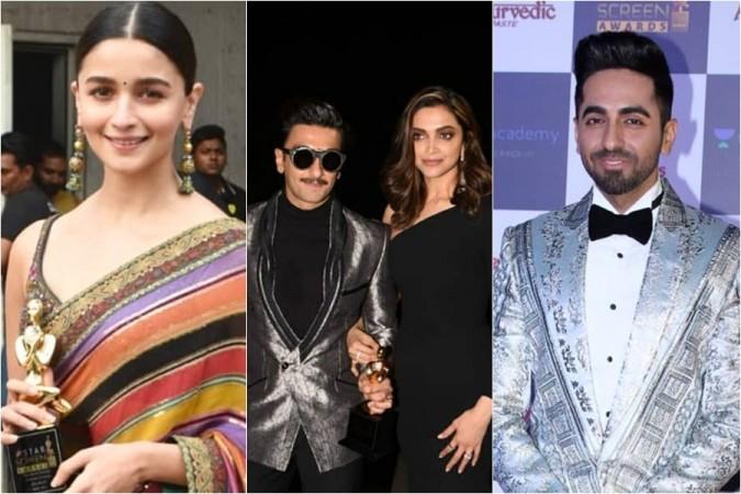 Alia Bhatt, Ranveer Singh, Deepika Padukone, Ayushmann Khurrana Alia Bhatt, Ranveer Singh, Ayushmann Khurrana