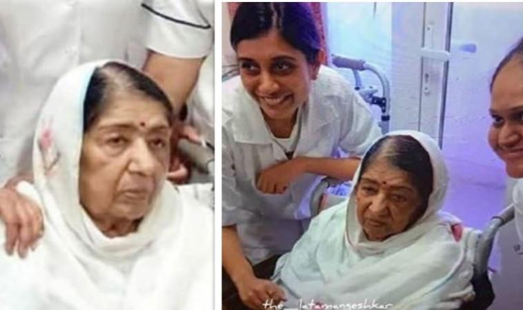 PIC: Lata Mangeshkar's 'weak' and 'frail' picture from the hospital