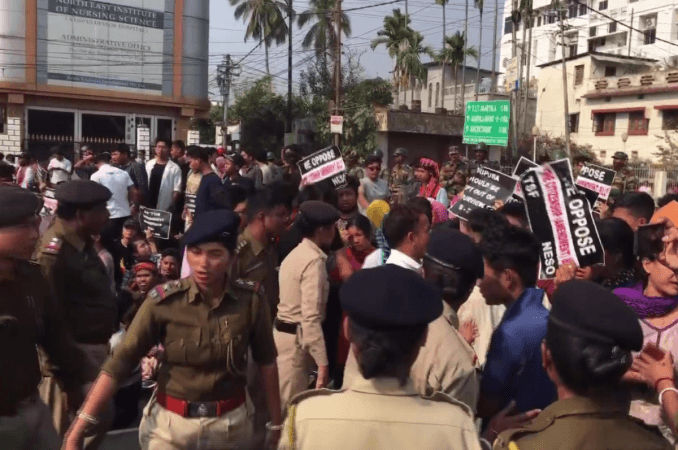 tripura protest