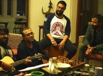 Aamir Khan with musicians of Laal Singh Chaddha