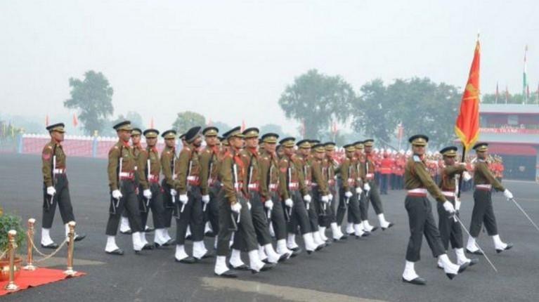 Officer cadets of OTA, Gaya during routine drill Indian Army