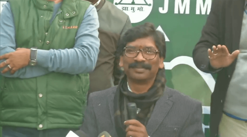 Hemant Soren of Jharkhand Mukti Morcha. hemant soren