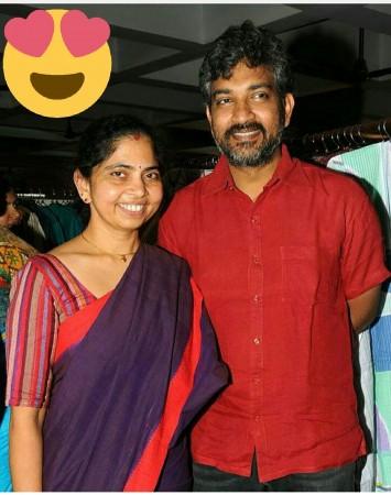 Rajamouli with his wife Rama. Rama Rajamouli