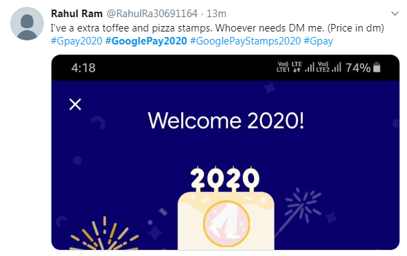 Google Pay stamps are back