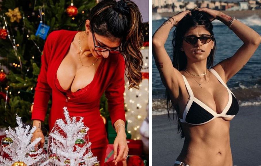 PHOTOS: Mia Khalifa goes all 'red' and bold for her Christmas wishes;  shares 'cosy' picture with beau - IBTimes India