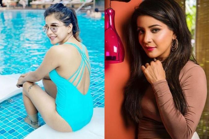 Sakshi Agarwal raises temperature in swimsuit. Sakshi Agarwal Dons Bikini