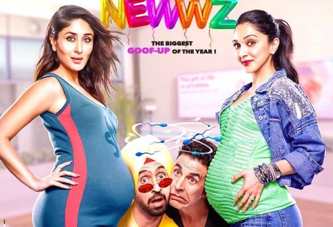 Good Newwz poster featuring Akshay Kumar, Kareena Kapoor Khan, Kiara Advani, Diljit Dosanjh Good Newwz, Akshay Kumar, Kareena Kapoor Khan, Kiara Advani, Diljit Dosanjh,