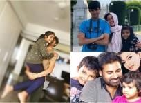 Pawan Kalyan and Renu Desai with their kids